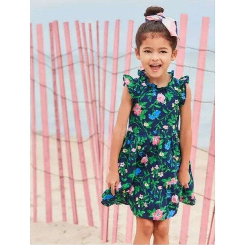 JANIE & JACK Floral Ruffle Sleeve Collar Hem Dress Sze 12‎ Garden Party Sold Out